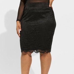 NWT Torrid At The Knee Lace Pencil Skirt